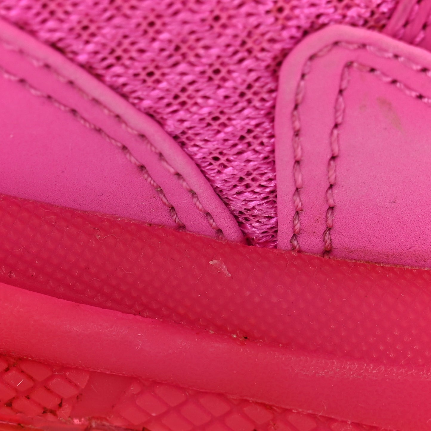 Fabric Mesh Clear Sole Fluo Womens Triple S Sneakers 39 Pink