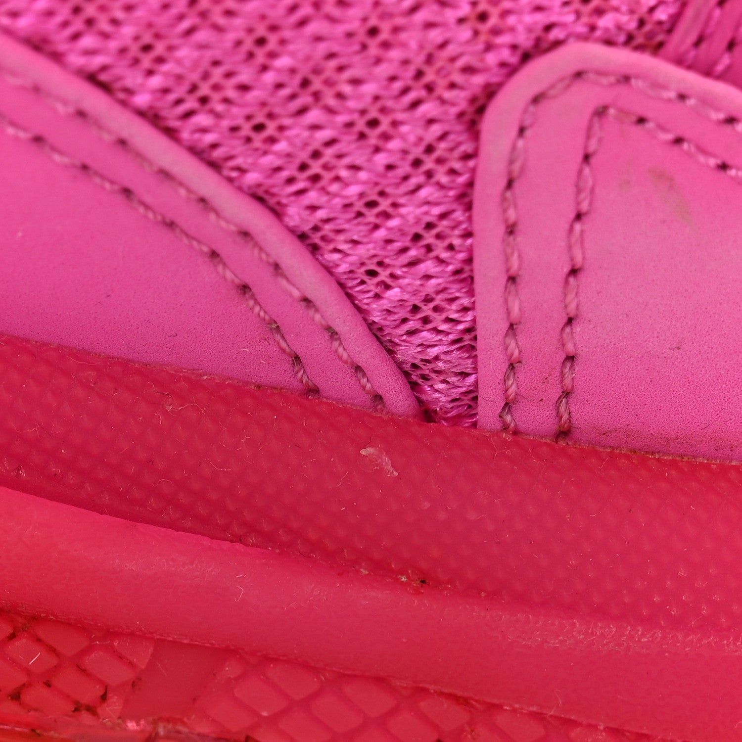 Balenciaga Fabric Mesh Clear Sole Fluo Womens Triple S Sneakers 39 Pink 11 of 11