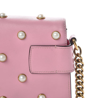 Gucci Nappa Pearl Studded Mini Queen Margaret Broadway Shoulder Bag Sugar Pink 19 of 28