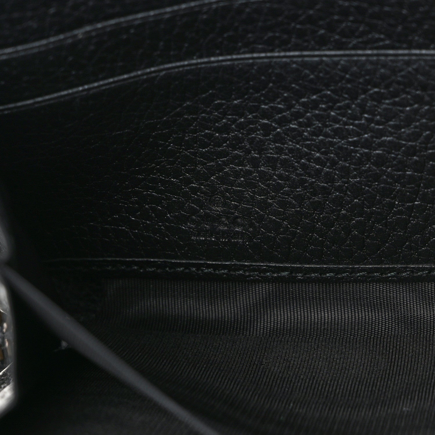 Gucci Calfskin Butterfly Zip Around Wallet Black 6 of 11