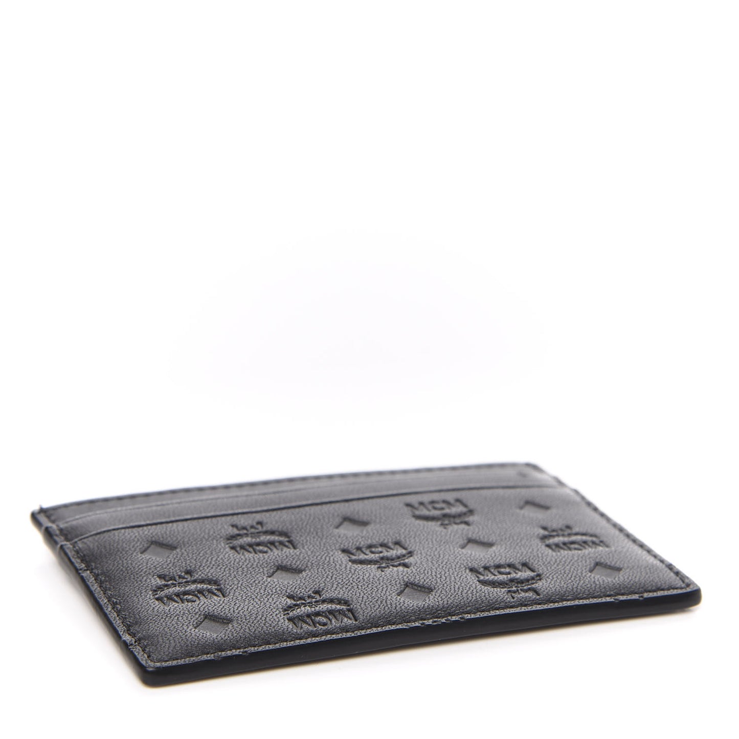 Calfskin Ottomar Monogram Card Case Black