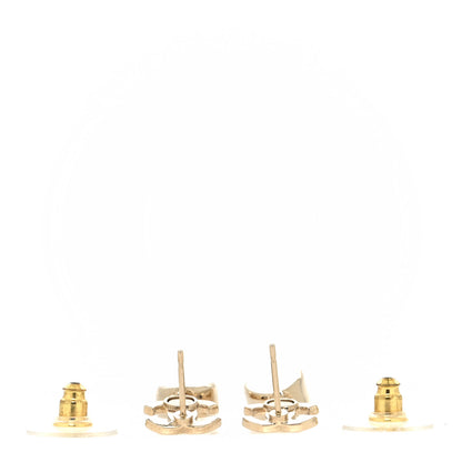Chanel Crystal CC Pear Drop Earrings Gold 3 of 4