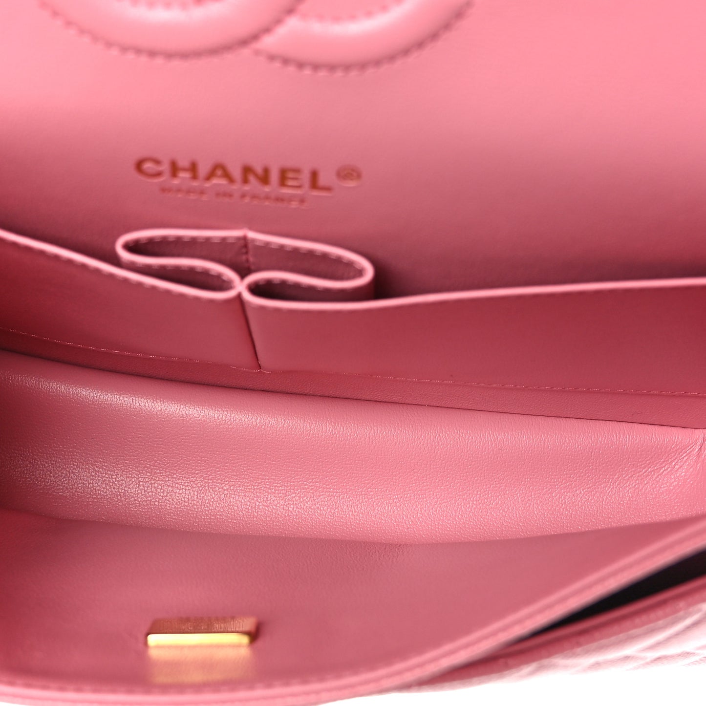Caviar Quilted Medium Double Flap Pink