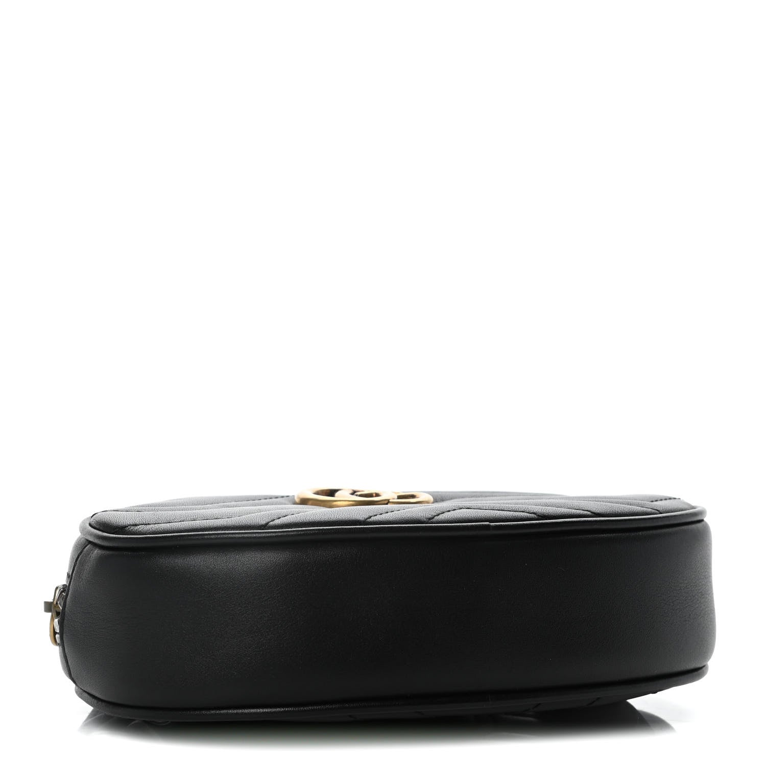 Gucci Calfskin Matelasse GG Marmont Belt Bag 85 34 Black 4 of 16