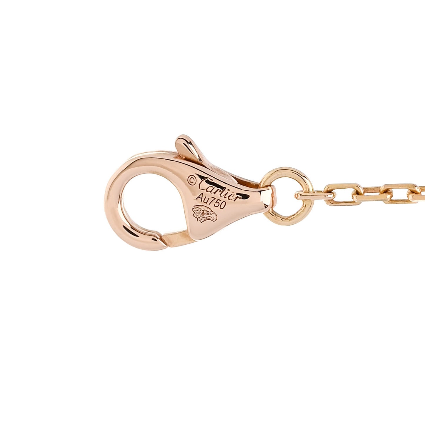 18K Pink Gold Diamond Logo De Cartier Bracelet
