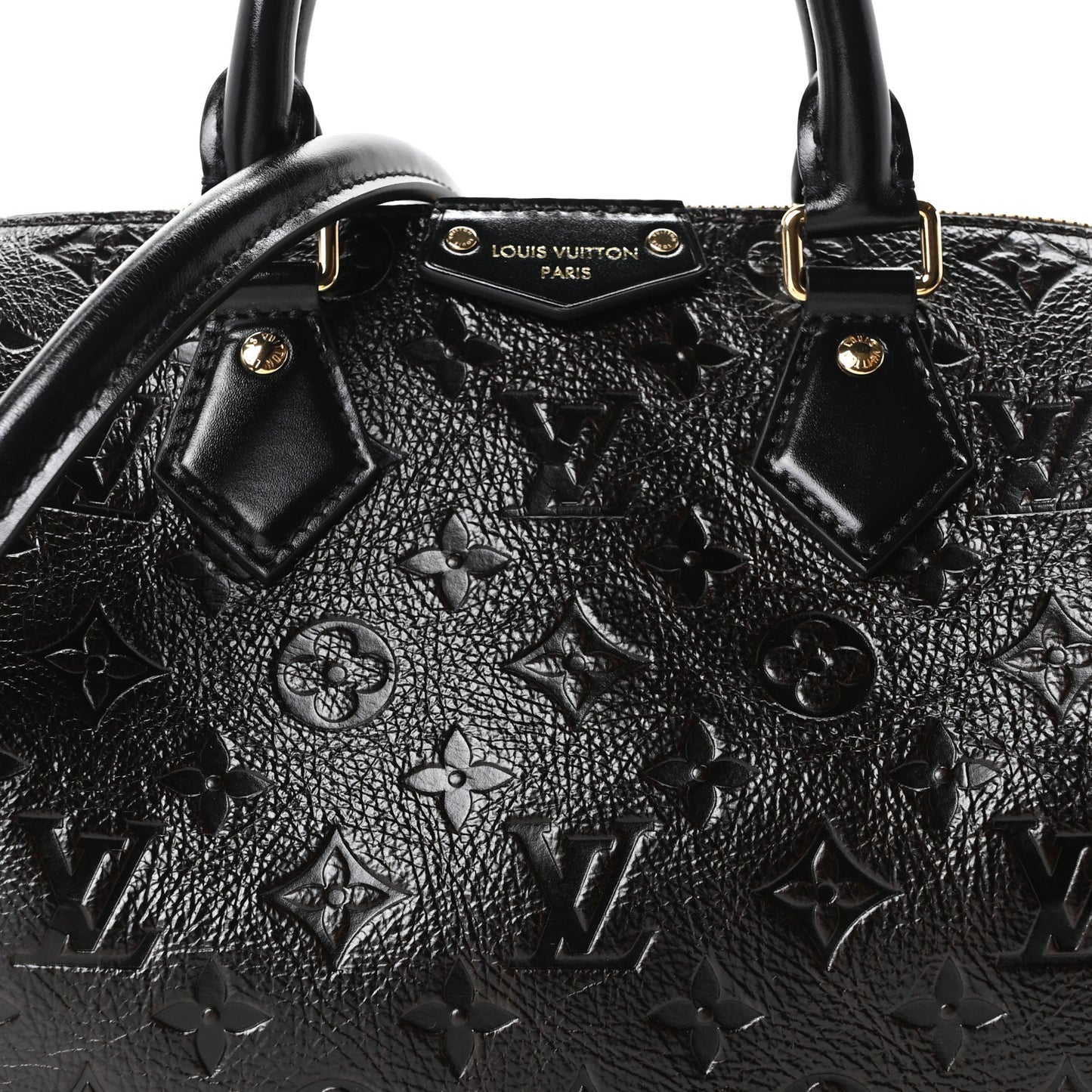 Calfskin Monogram Saga Speedy Trunk 25 Black