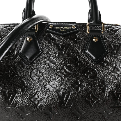 Louis Vuitton Calfskin Monogram Saga Speedy Trunk 25 Black 7 of 9