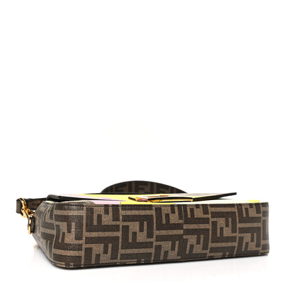Fendi Glazed Fabric FF 1974 Hairdo Girls Inlay Baguette Mogano Panna Multicolor 4 of 10