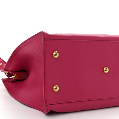 Saint Laurent Calfskin Small Classic Y Cabas Fuchsia 8 of 9