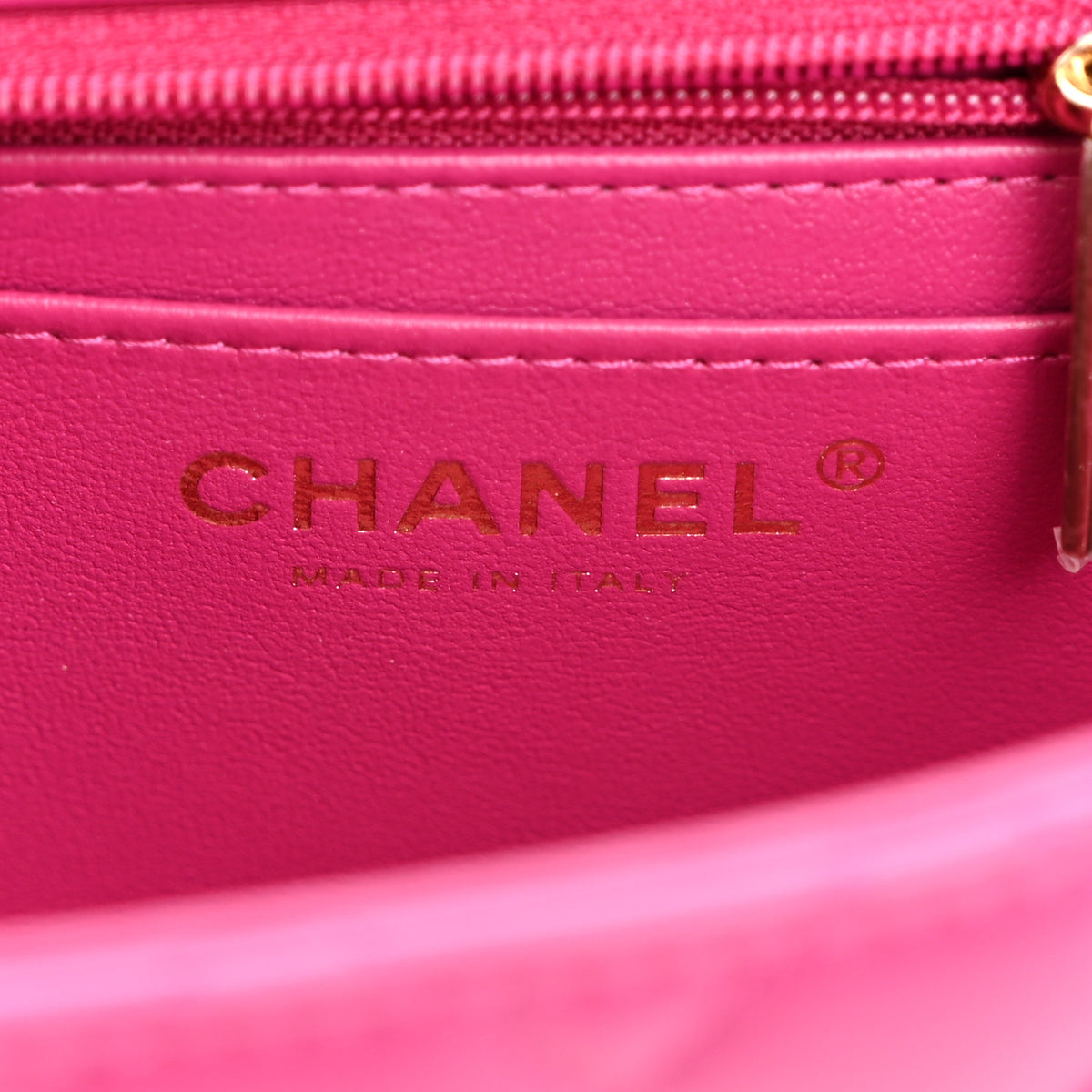 Chanel Lambskin Quilted Mini Top Handle Rectangular Flap Dark Pink 6 of 11