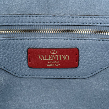 Valentino Garavani Grained Calfskin Rockstud Shoulder Tote Niagara 11 of 19