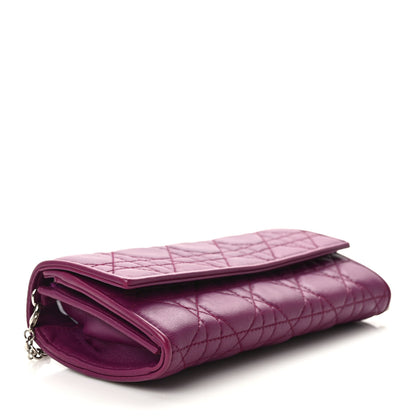 Christian Dior Lambskin Cannage Lady Dior Rendezvous Wallet On Chain More 3 of 7