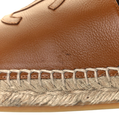 Chanel Calfskin CC Espadrille Mules 40 Light Brown 10 of 24