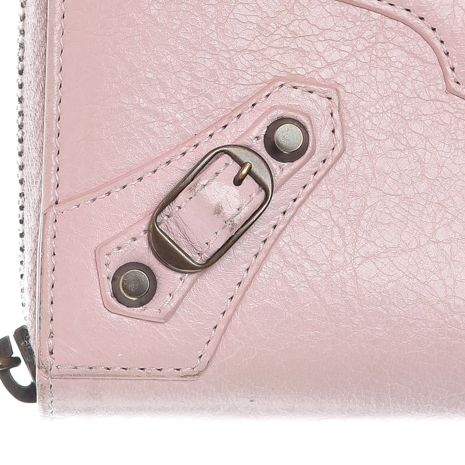 Balenciaga Agneau Classic Hardware Continental Zip Around Wallet Rose Poudre 11 of 15