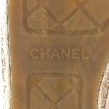 Chanel Lambskin CC Espadrilles 39 Beige Black 9 of 15