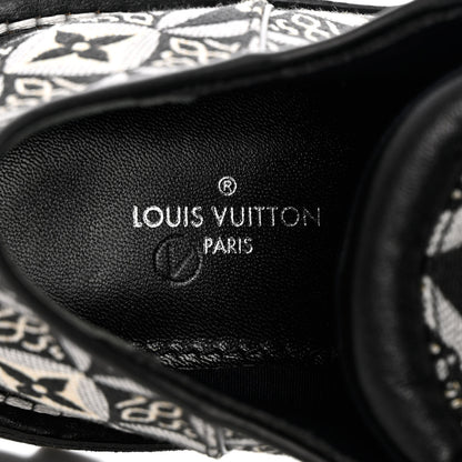 Louis Vuitton Jacquard Calfskin Since 1854 Beaubourg Platform Derby 37 Gray 7 of 11