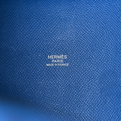 Hermes Epsom Tressage De Cuir Picotin Lock 18 PM Bleu Zellige 6 of 9