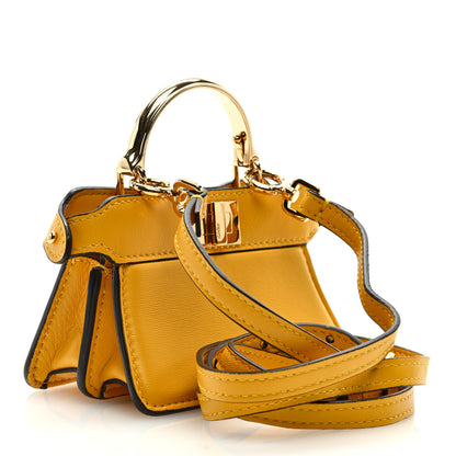 Fendi Shiny Nappa Nano Peekaboo Maxi Handle Satchel Mimosa 3 of 9