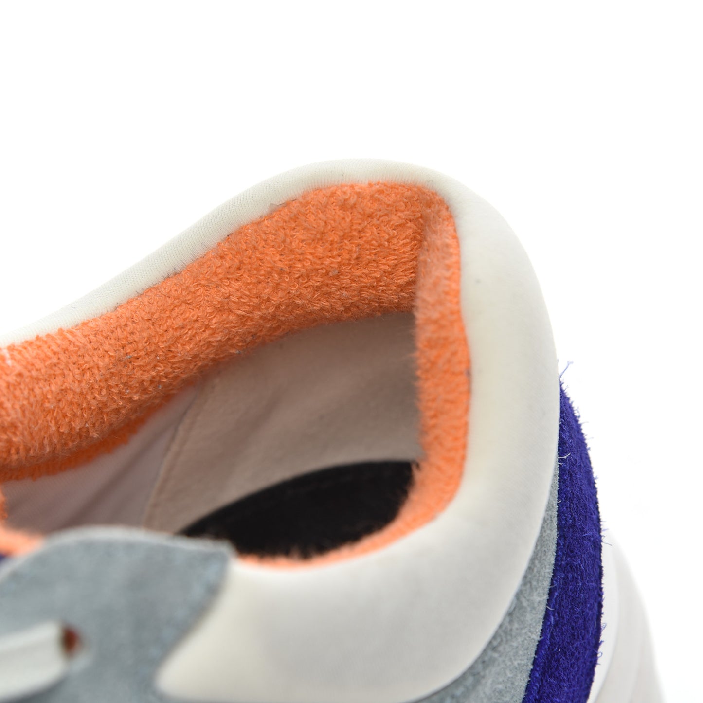 Nylon Lambskin Suede Calfskin Womens Logo Sneakers 39 Blue Coral