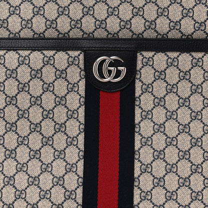 Gucci GG Supreme Monogram Web Savoy Garment Bag Beige Blue 8 of 14