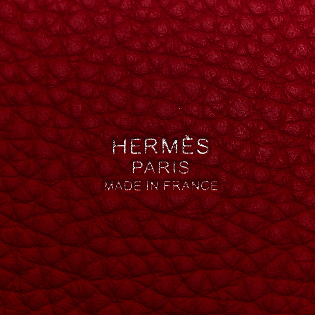 Taurillon Clemence Casaque Picotin Lock 18 PM Rouge Sellier Framboise