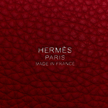Hermes Taurillon Clemence Casaque Picotin Lock 18 PM Rouge Sellier Framboise 6 of 10