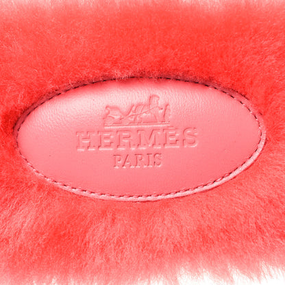 Hermes Woolskin Oran Sandals 40 Rose Du Desert 7 of 8
