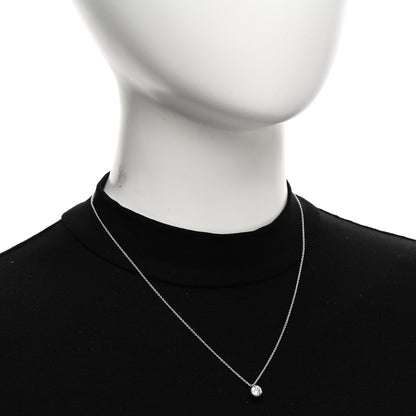 Roberto Coin 18K White Gold Diamond .92ct Cento Solitaire Pendant Necklace 2 of 4