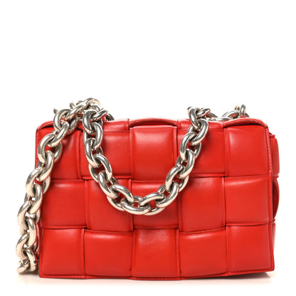 Bottega Veneta Lambskin Maxi Intreccio Padded Chain Cassette Crossbody Bag Nail Polish 1 of 9