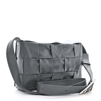 Bottega Veneta Paper Calfskin Maxi Intreccio Cassette Crossbody Bag Thunder 3 of 10