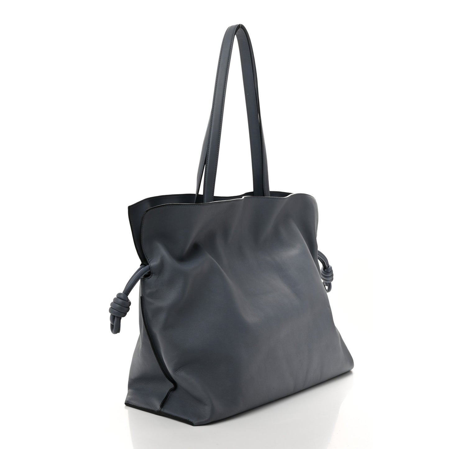 Calfskin Flamenco Knot XL Tote Bag Atlantic Blue