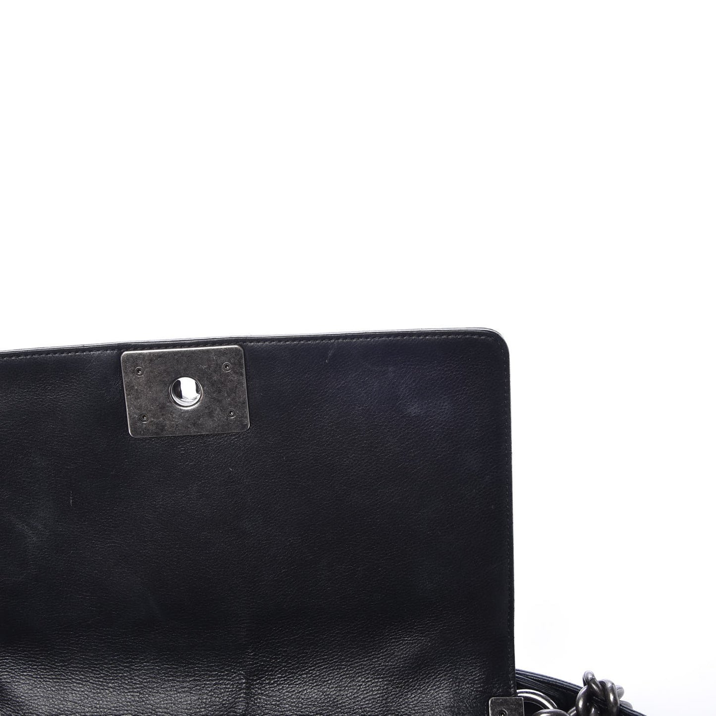 Calfskin Quilted Medium Boy Flap Black