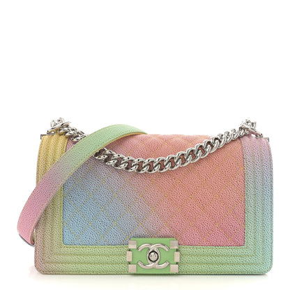 Chanel Caviar Quilted Medium Cuba Rainbow Boy Flap Multicolor 1 of 10