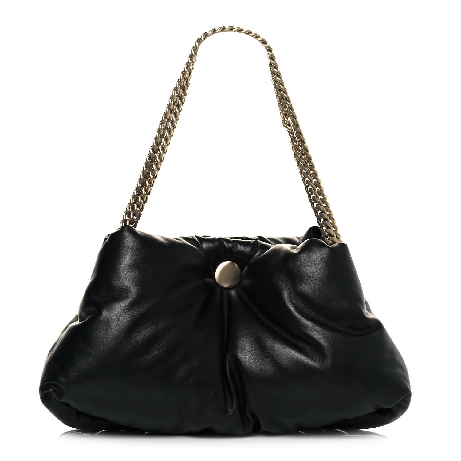 Proenza Schouler Lambskin Puffy Tobo Chain Shoulder Bag Black 1 of 10