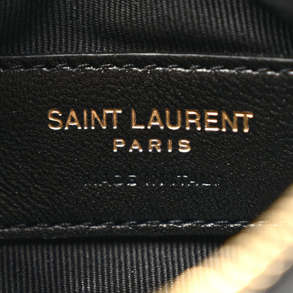Saint Laurent Calfskin Matelasse Monogram Key Pouch Black 6 of 7