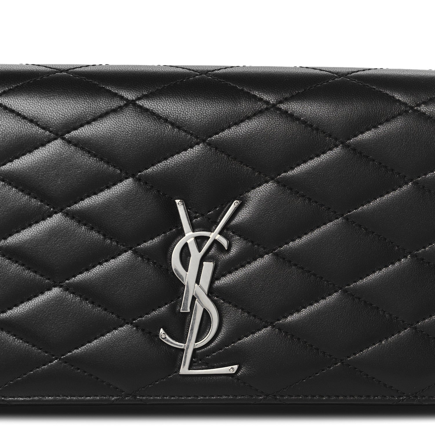 Saint Laurent Lambskin Quilted Kate Clutch Black 9 of 9