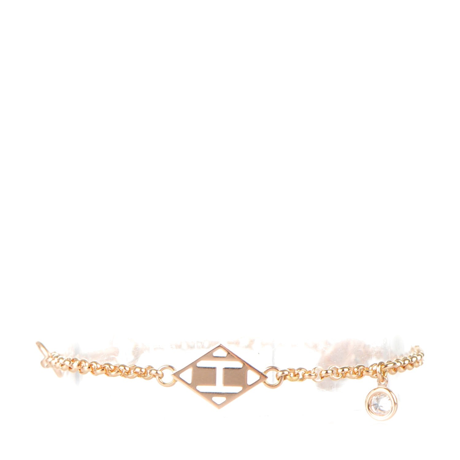 Hermes 18K Rose Gold Diamond Gambade Bracelet SH 1 of 6