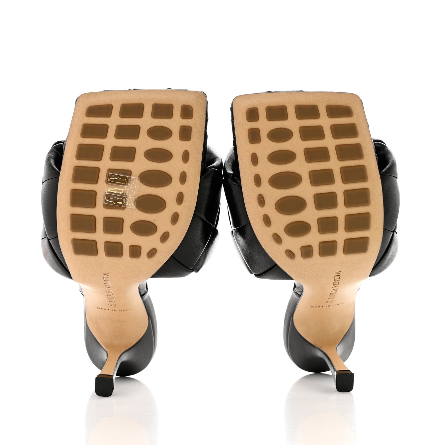 Nappa Maxi Intrecciato Lido Mule Sandals 37 Black
