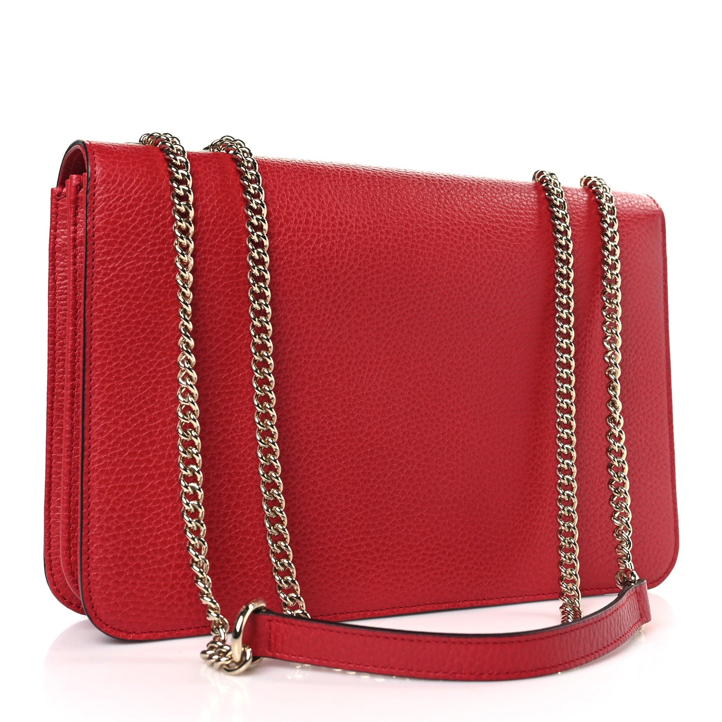 Dollar Calfskin Interlocking G Shoulder Bag Red