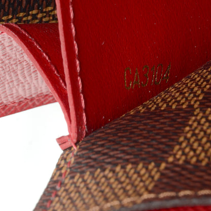 Louis Vuitton Damier Ebene Emilie Wallet Red 7 of 7