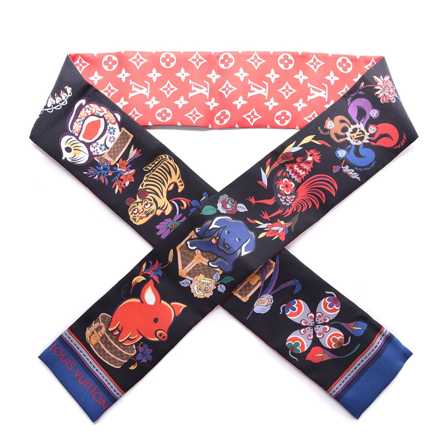 Louis Vuitton Silk Monogram Superstition Bandeau Black 1 of 5