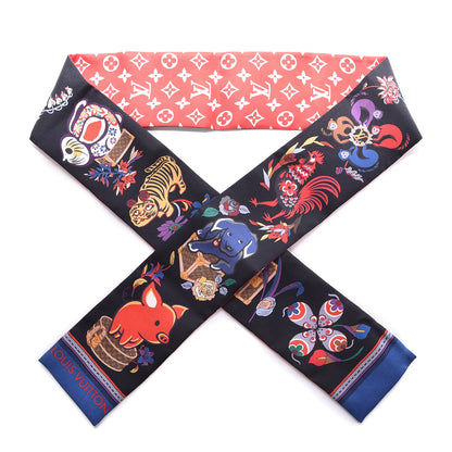 Louis Vuitton Silk Monogram Superstition Bandeau Black 1 of 5