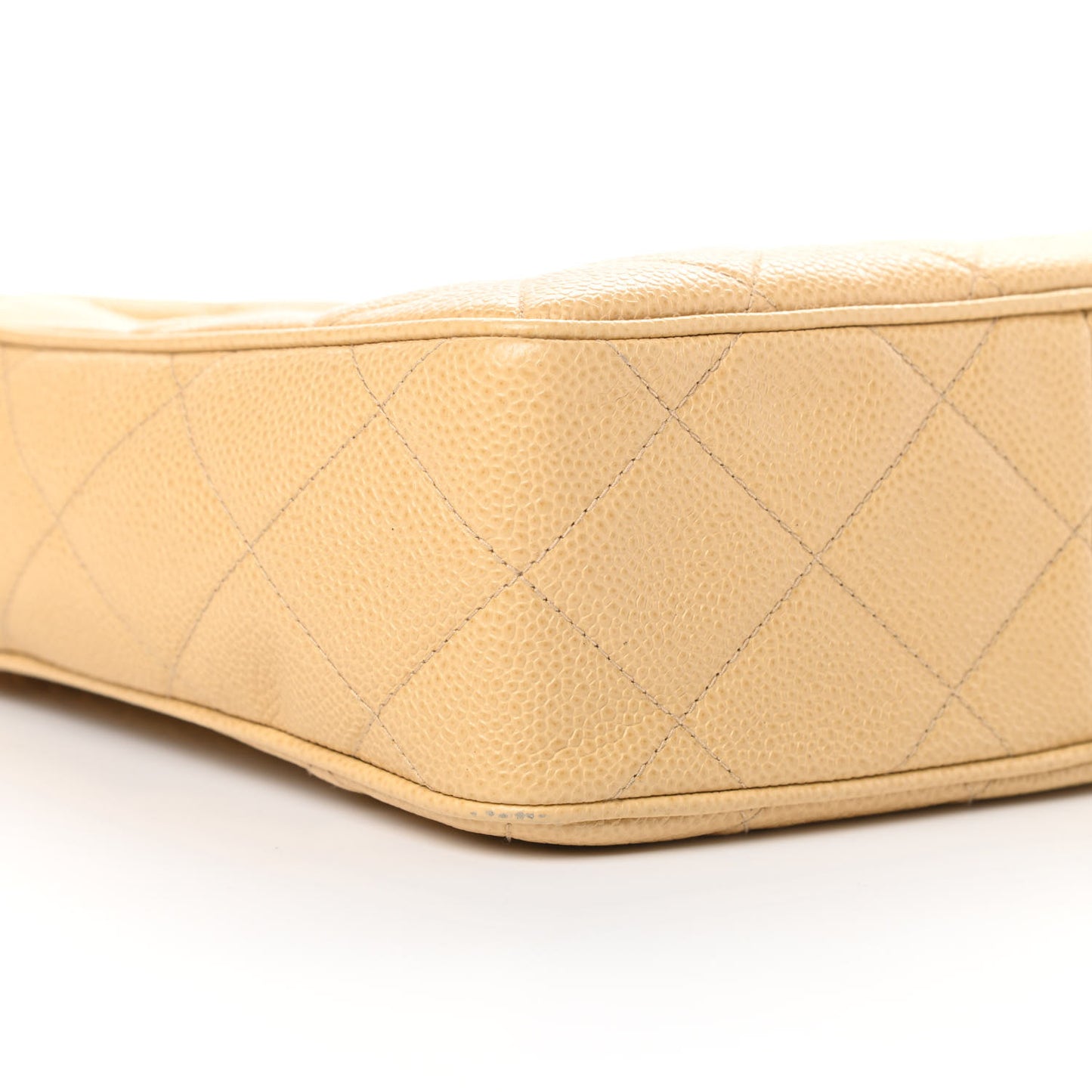 Caviar Quilted Camera Case Beige