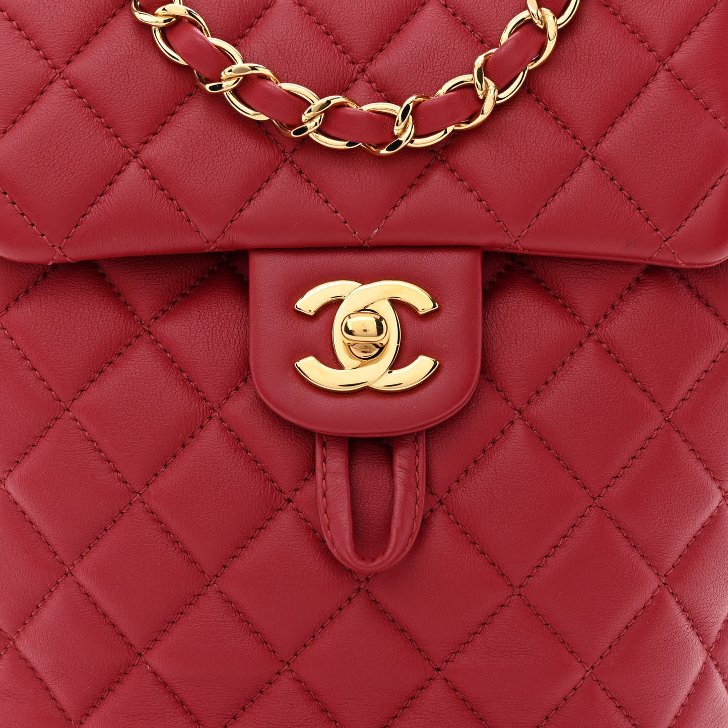 Calfskin Quilted Mini Urban Spirit Backpack Red