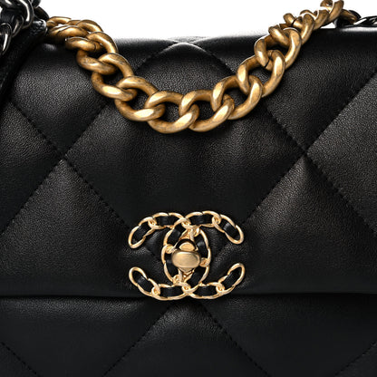 Chanel Lambskin Quilted Medium Chanel 19 Flap Black 8 of 11