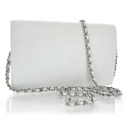 Chanel Lambskin Wallet On Chain White 3 of 10
