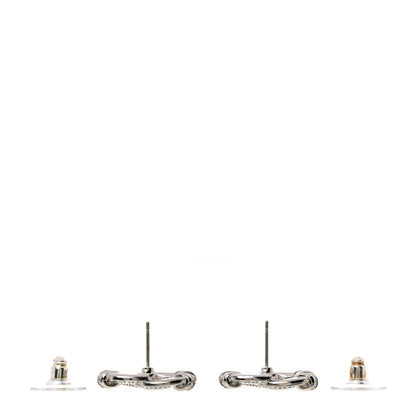 Chanel Crystal CC Earrings Silver 3 of 5