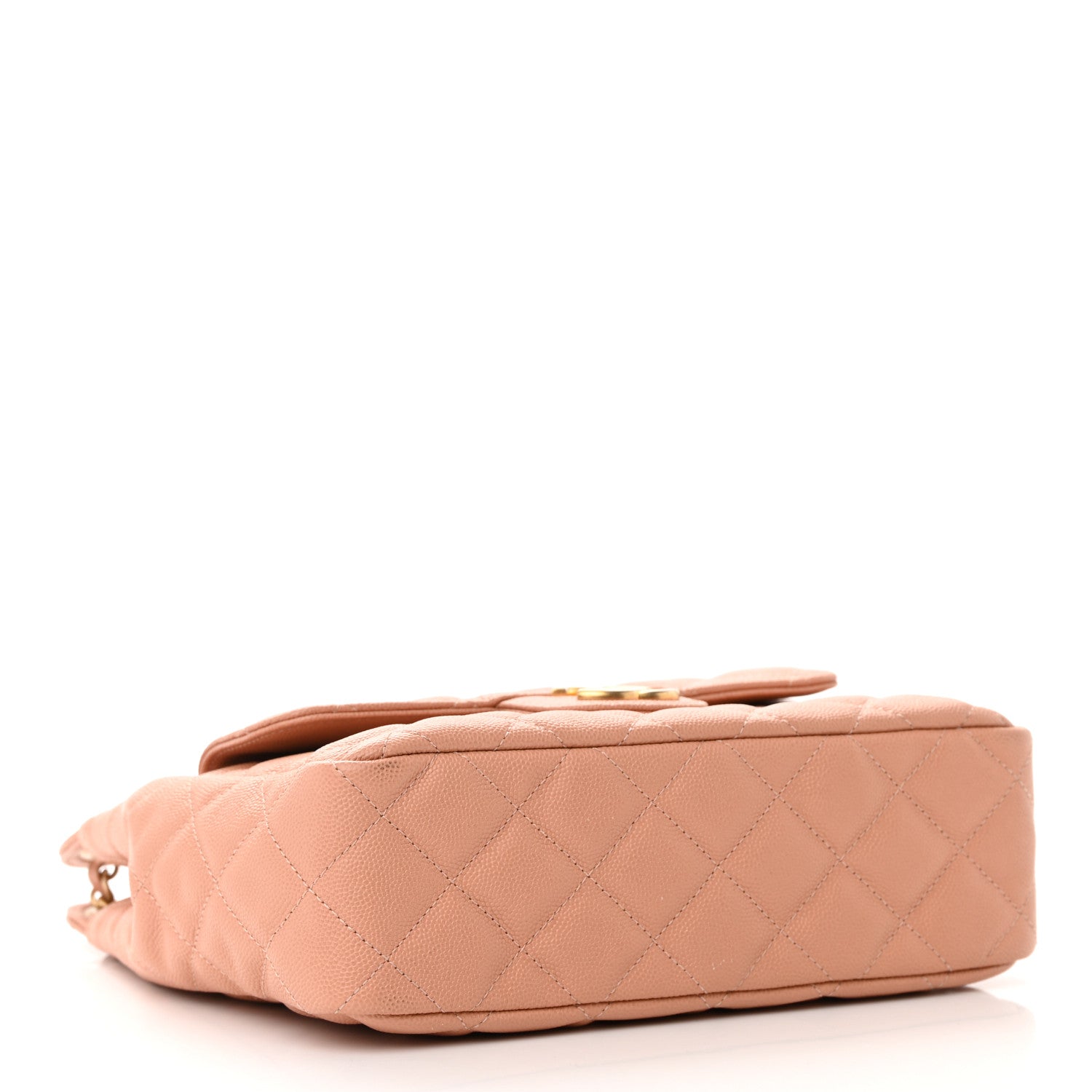 Chanel Caviar Quilted Wavy CC Hobo Beige 4 of 13