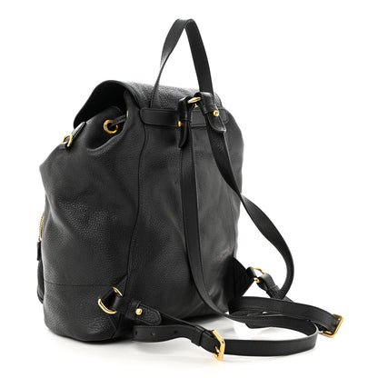 Prada Vitello Daino Backpack Black 3 of 10