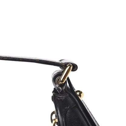 Gucci Calfskin Horsebit Chain Hobo Black 11 of 13